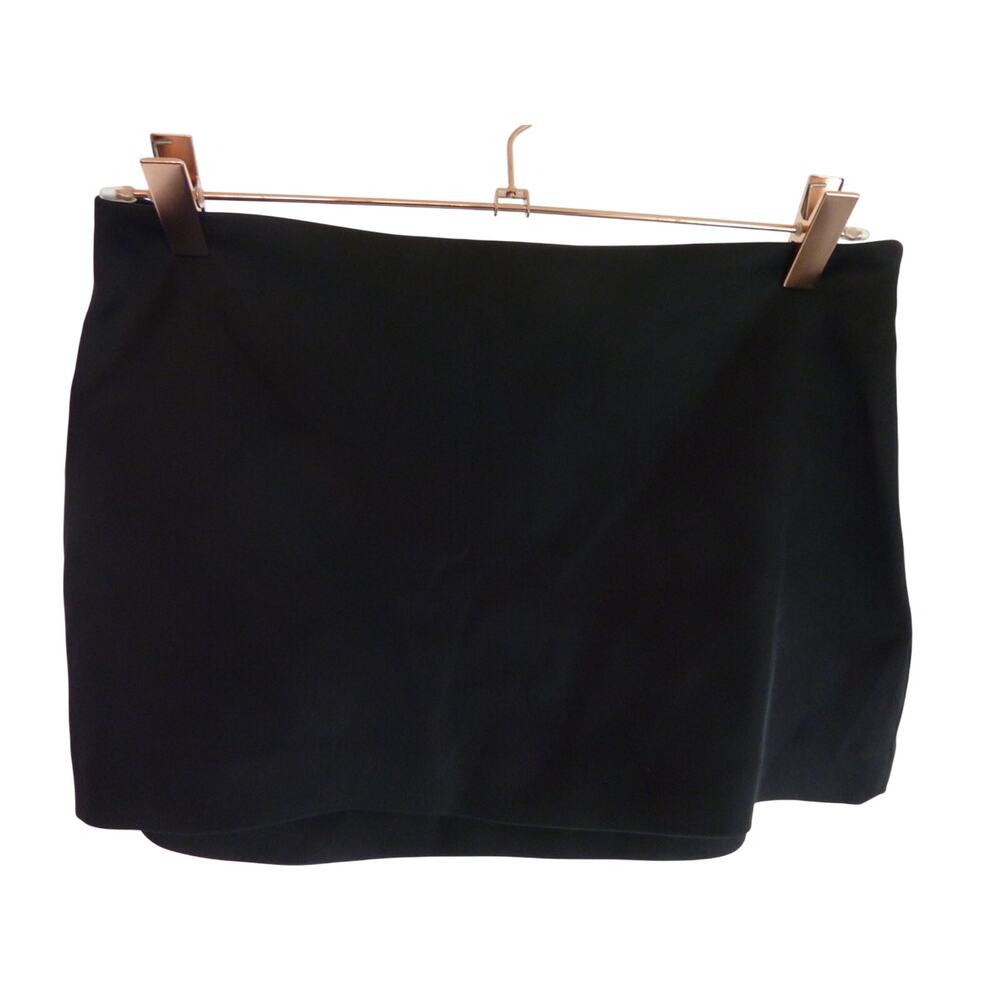 Aritzia Ten Rival Mini Skirt Womens Size 4 Black High Rise Zip Back Short NWT